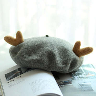Harajuku reindeer horn beret yc23077