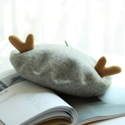 Harajuku reindeer horn beret yc23077