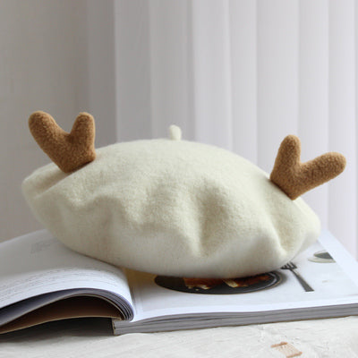 Harajuku reindeer horn beret yc23077