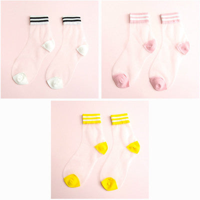 Fashion transparent socks yc23085
