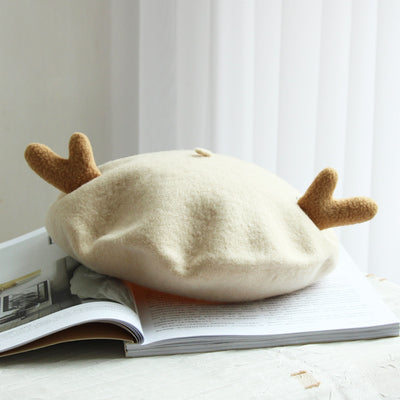Harajuku reindeer horn beret yc23077