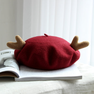 Harajuku reindeer horn beret yc23077