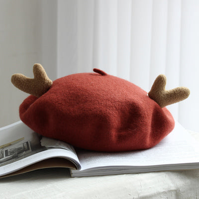 Harajuku reindeer horn beret yc23077
