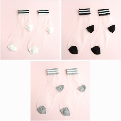 Fashion transparent socks yc23085