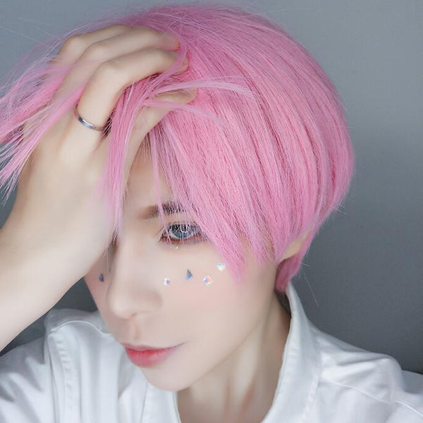 Harajuku Fashion Pink Short Wig yc23544