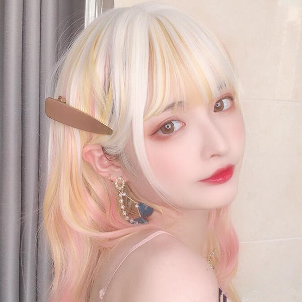 lolita candy color mixed color wig yc23517