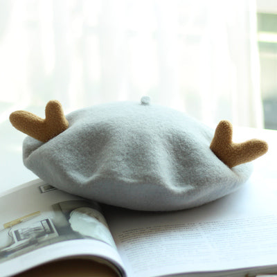 Harajuku reindeer horn beret yc23077