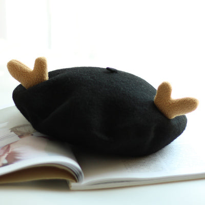 Harajuku reindeer horn beret yc23077
