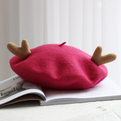 Harajuku reindeer horn beret yc23077