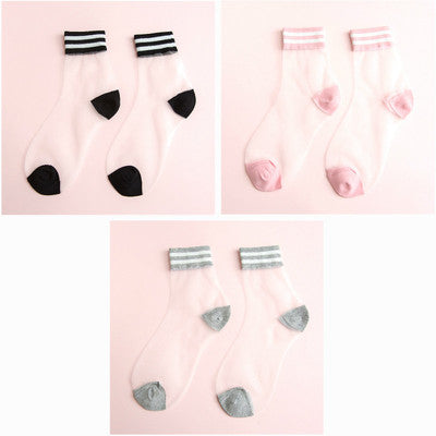 Fashion transparent socks yc23085