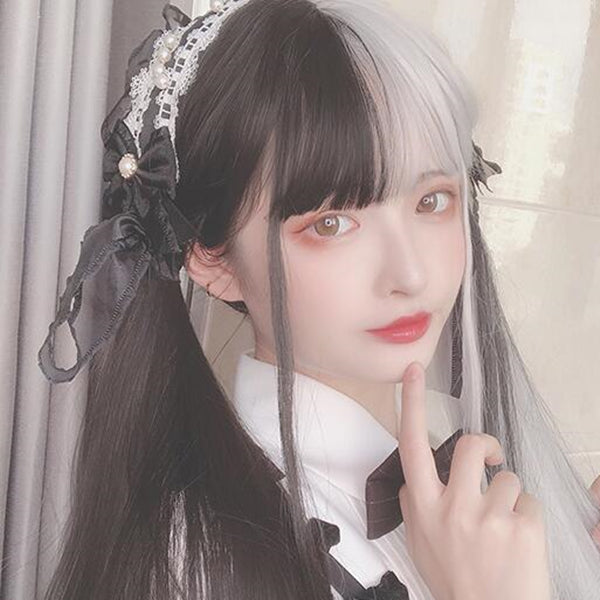 Harajuku Fashion Black Grey Wig yc23523