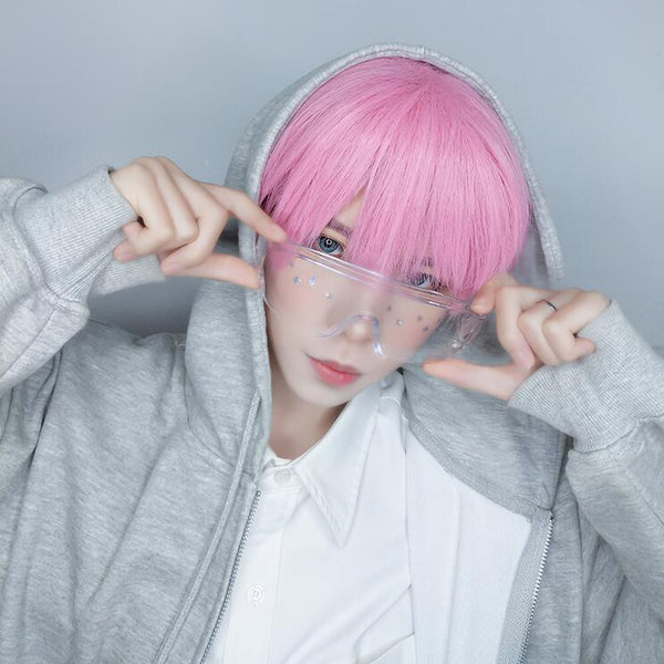 Harajuku Fashion Pink Short Wig yc23544