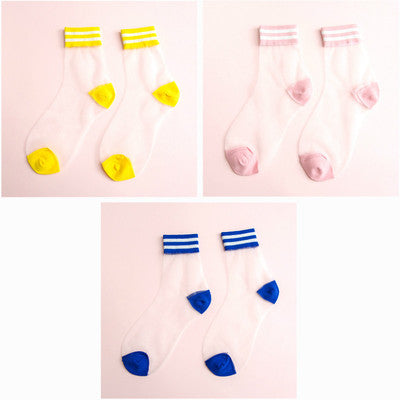 Fashion transparent socks yc23085