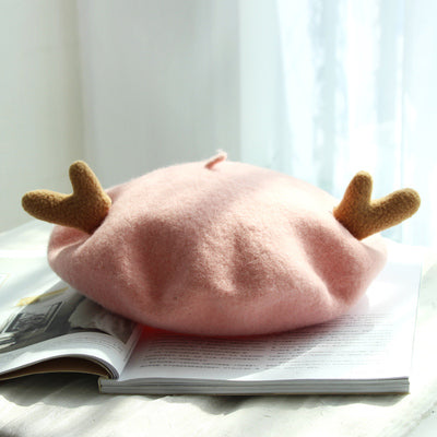 Harajuku reindeer horn beret yc23077
