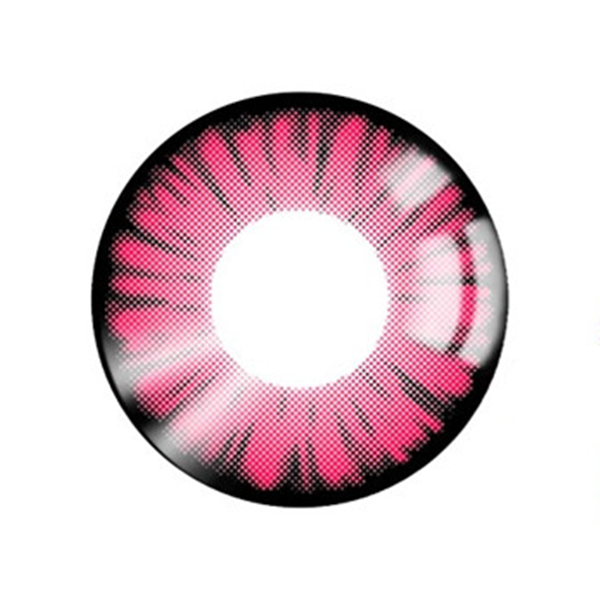 Rose red contact lens (two pieces) YC21949