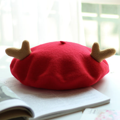 Harajuku reindeer horn beret yc23077