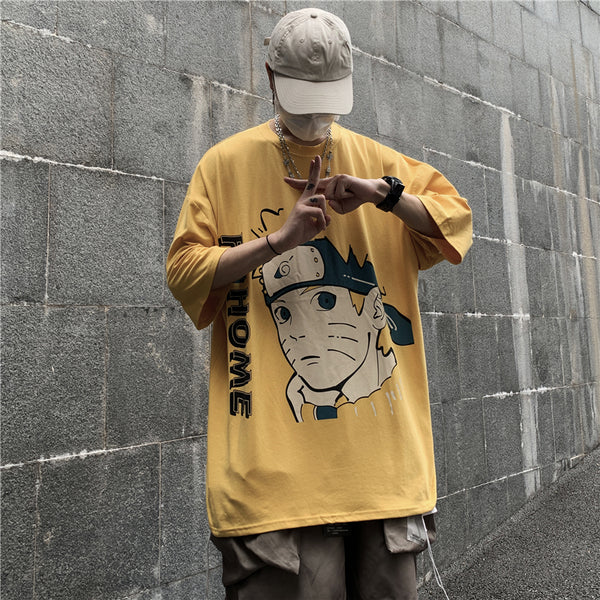 Japanese style Naruto printed T-shirt yc23120