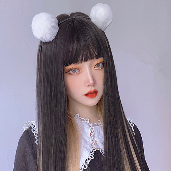 lolita fashion mixed color straight wig yc23400