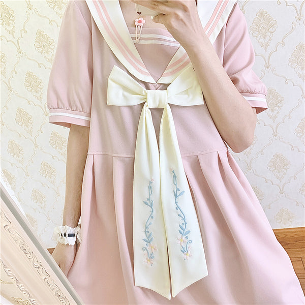 Japanese sweet navy collar dress yc23478