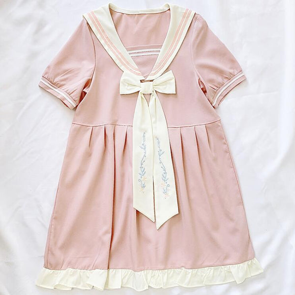 Japanese sweet navy collar dress yc23478