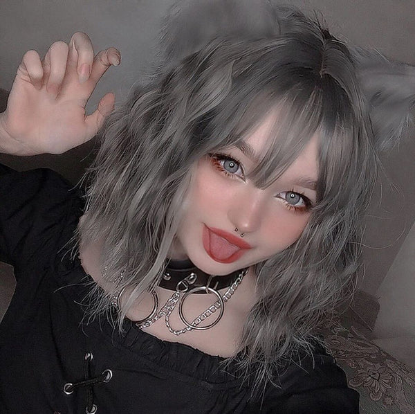 Lolita sisters mixed color wig + cat ears YC22104