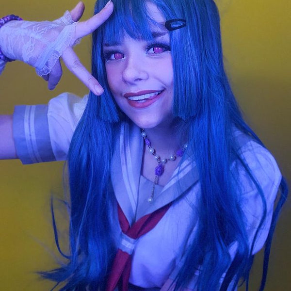 lolita blue air bangs wig yc22828