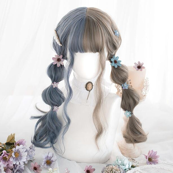 lolita style mixed color curly wig yc23401