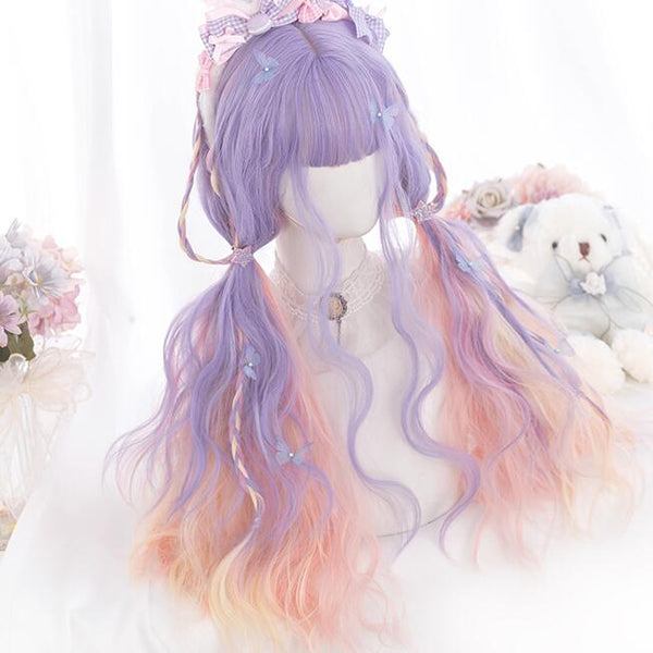 lolita mixed color curly wig yc23251