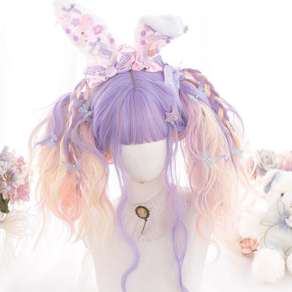 lolita mixed color curly wig yc23251