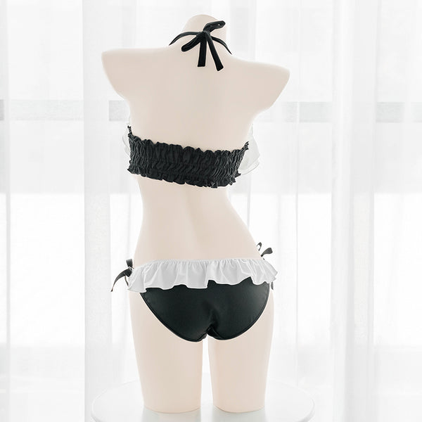 Sexy style black white underwear set yc23402