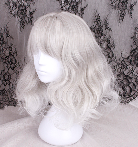 Lolita silver gray gradient wig yc21187