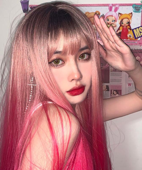 Harajuku gradient long wig yc23103