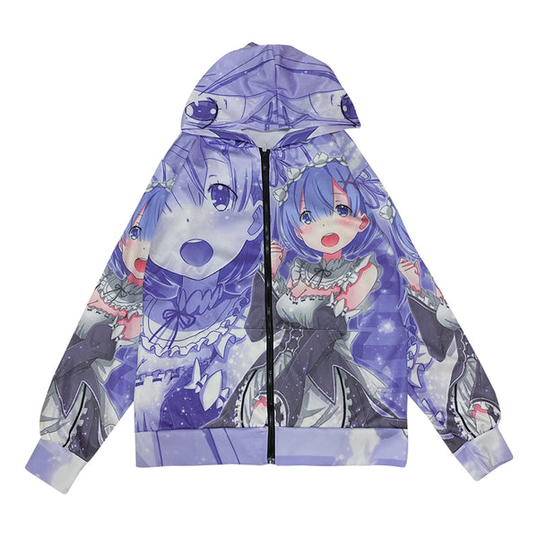 Harajuku Anime REM Hooded Jacket YC23943