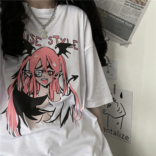 Harajuku style fashion print T-shirt yc23321