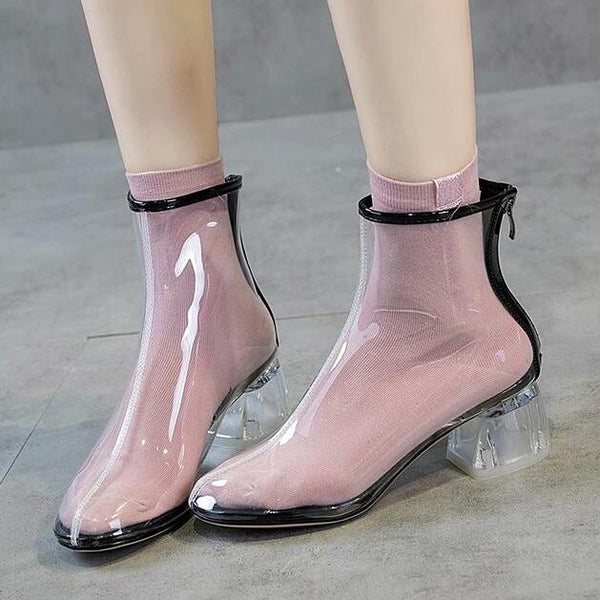 Summer fashion transparent short boots yc23203