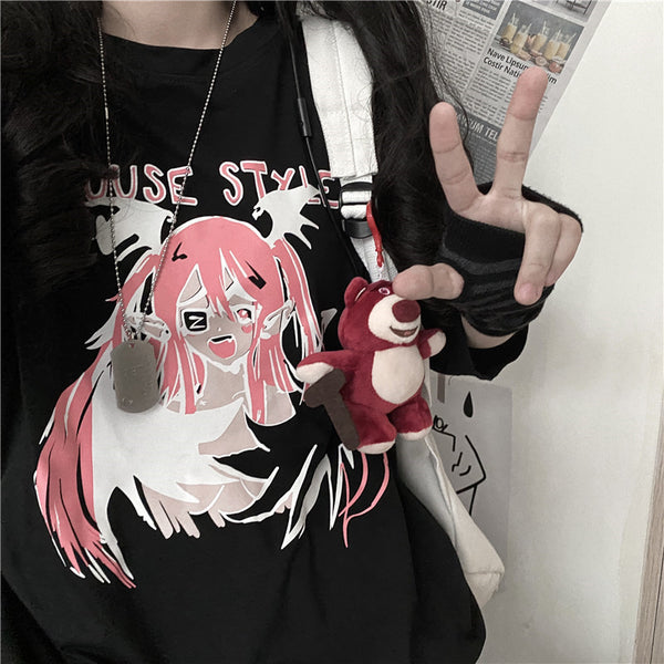 Harajuku style fashion print T-shirt yc23321