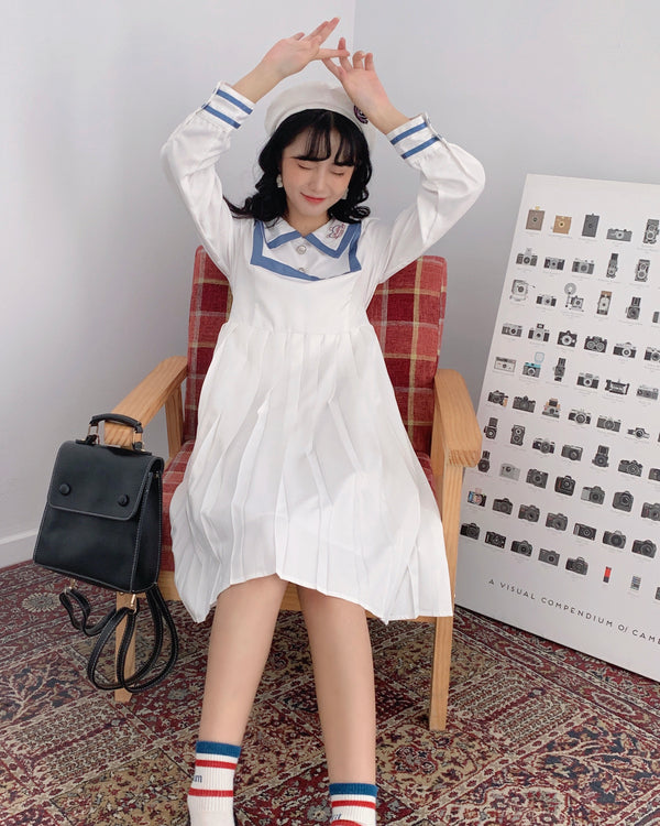 Japanese pleated jk sailor dress yc23826