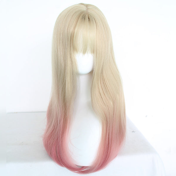 Fashion style gold pink gradient wig yc23386