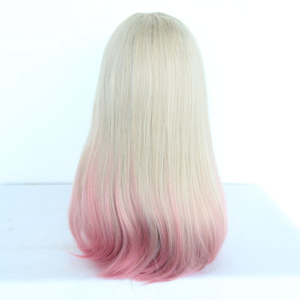 Fashion style gold pink gradient wig yc23386
