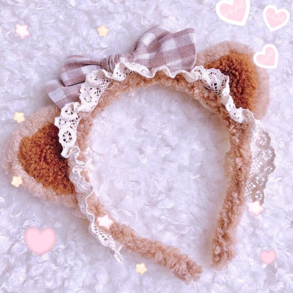 Cute plush ear headdress yc23224