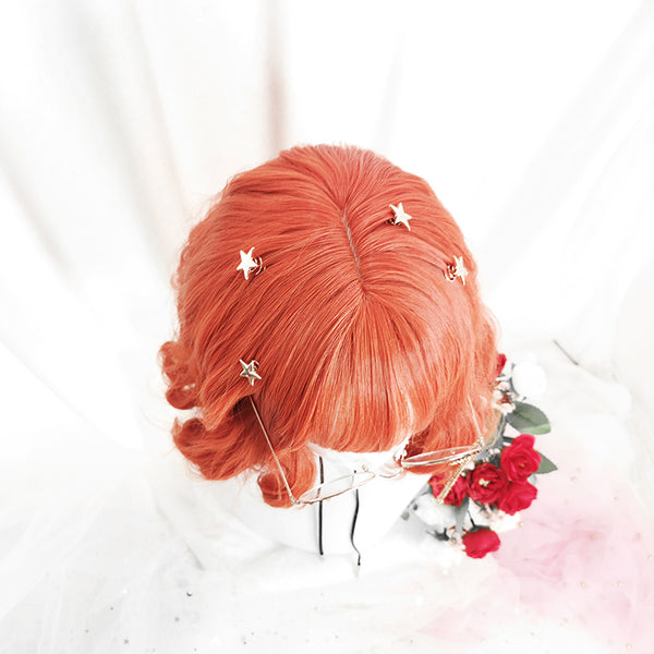 lolita orange curly wig yc23113