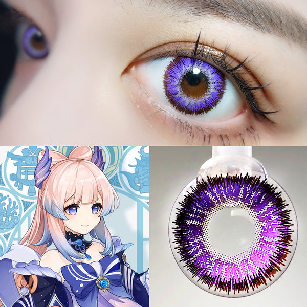 Purple contact lenses (two pieces) YC21899