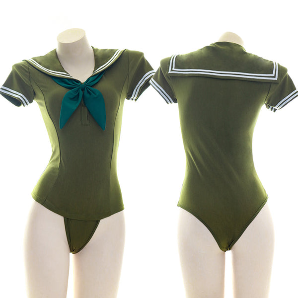 Sailor style uniform swimsuit yc23388
