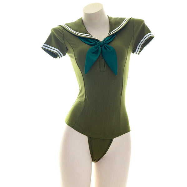 Sailor style uniform swimsuit yc23388