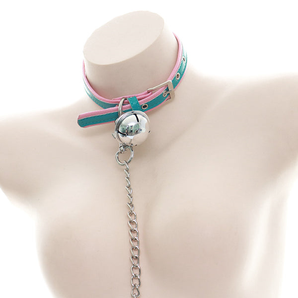 Candy color cute leather necklace yc23389