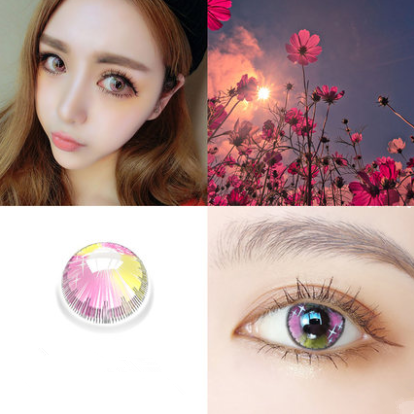 COSplay Colorful Pink£¨Two piece£©Contacts Lens YC20767