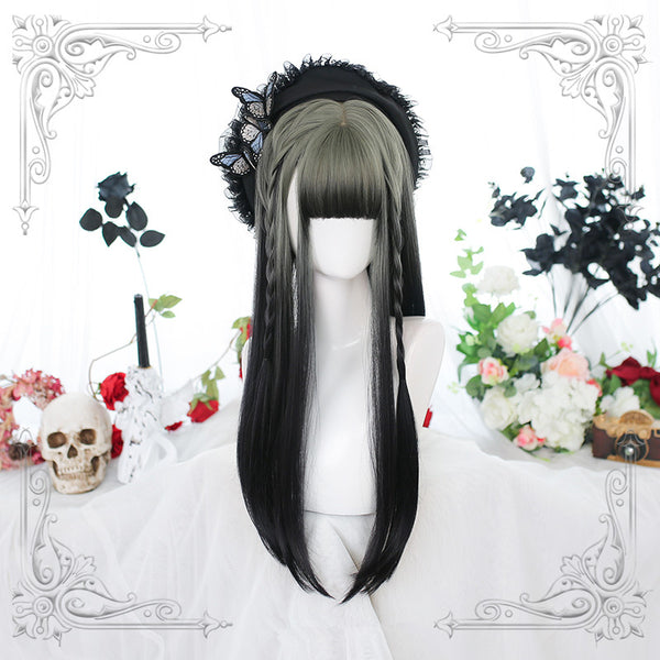 Lolita grey black wig YC24083