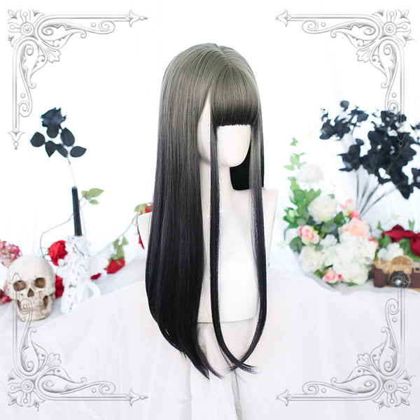 Lolita grey black wig YC24083