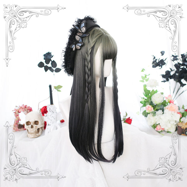 Lolita grey black wig YC24083