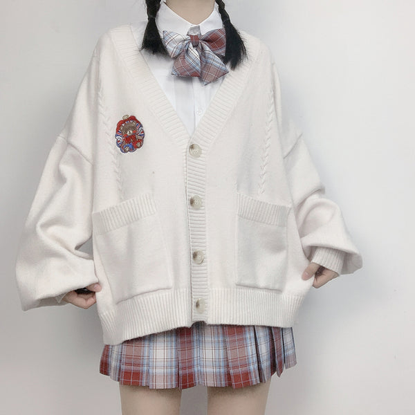 Japanese v-neck cardigan sweater yc23661